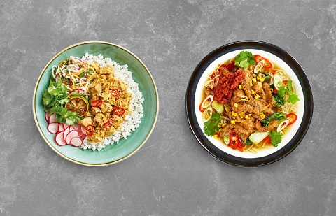 Medzi nové rastlinné jedlá Wagamamy patria vegánske kuracie mäso Teriyaki Ramen a Shu's Shiok